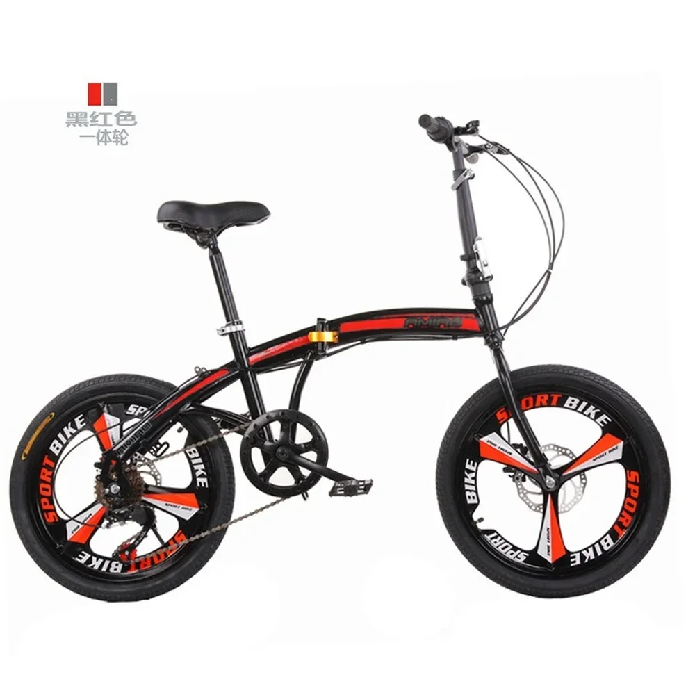 Folding bicycle 20 inch 16 adult male and female students variable speed portable bicycle