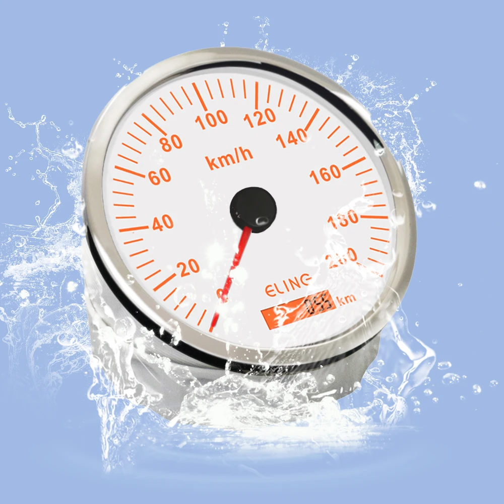 

ELING 2 Gauge Set 110MM 0-200km/h GPS Speedometer + 4 in 1 Gauge Oil Pressure Water Temp. Voltmeter Fuel Level for Car Boat