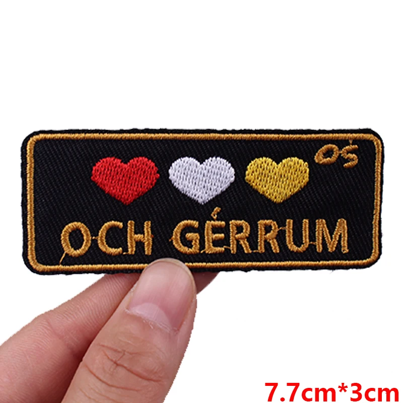 NIEUWE Oeteldonk embleem borduurpatches voor kleding naai applique DIY vijfpuntige ster liefde hart opstrijkbare patches voor kleding