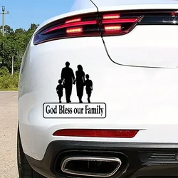 God Bless Our Family Car Sticker For Laptop Bottle Truck Phone Motorcycle Van SUV Vehicle Paint Window Wall Cup Fishing Boat Ska