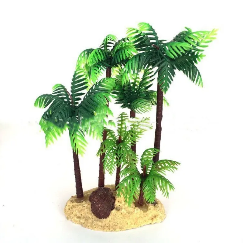 Simulation Of Coconut Forest Aquarium Simulation Of Water Grass Turtle Reptile Tank Pet Fish Tank Landscape Decoration