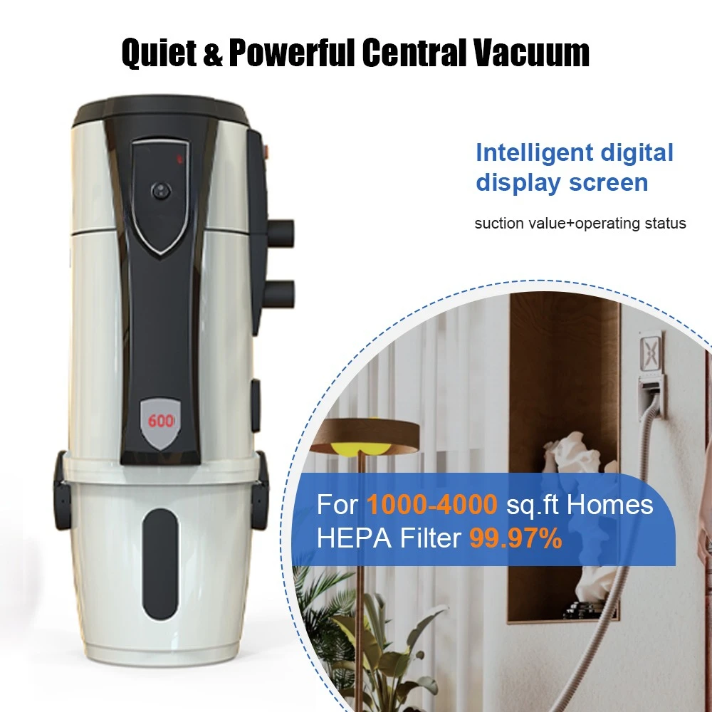 Industrial central vacuum cleaner, electric bagless type, for home and hotel use, dual-use for dry and wet use
