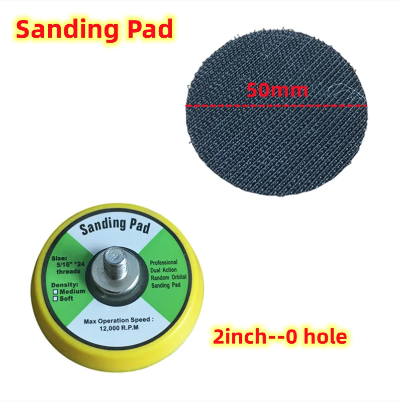 

2inch(50mm)Sanding Disc Backup Pad,Different Threads Sandpaper Self-adhesive Hook-Loop Backed Plate Abrasive Disk for Air Sander