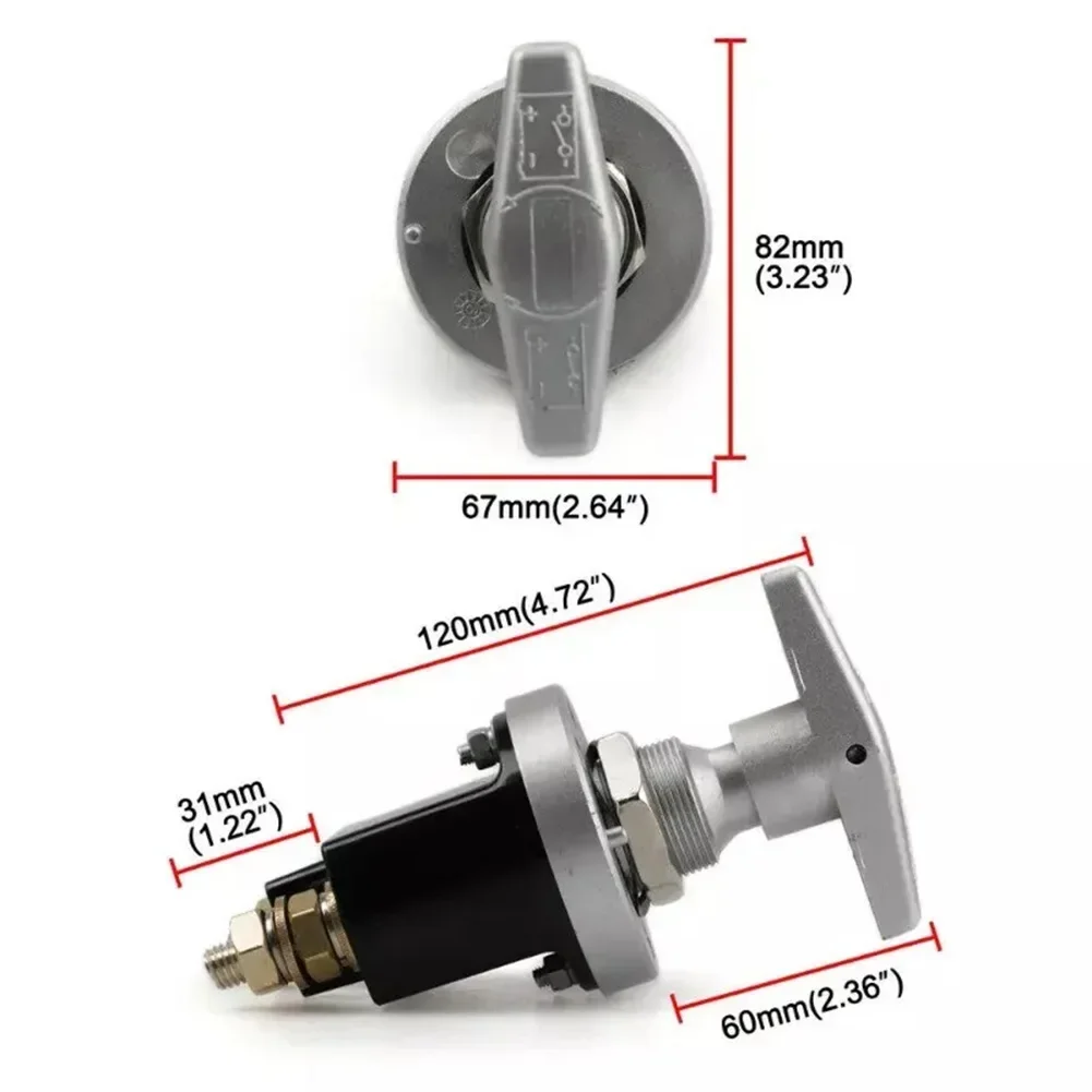 

Black Battery Disconnect Switch Wear Resistant Battery Switch Battery Circuit Disconnecter Wear-resistant Design