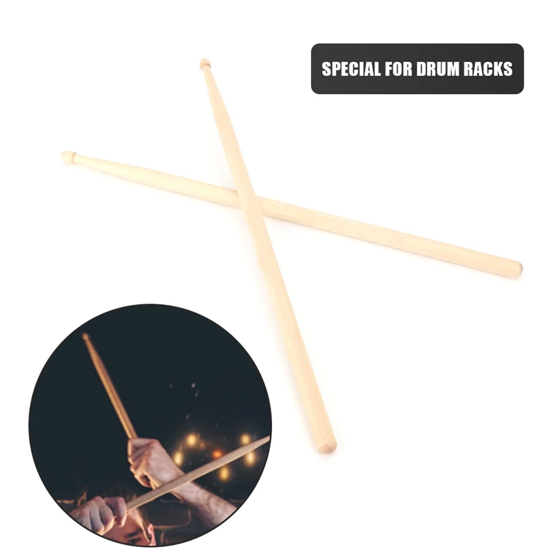 

8Pcs Drum Stick 5A Hickory Wood Drum Sticks Set Kit High Quality, Durable With Carry Bag