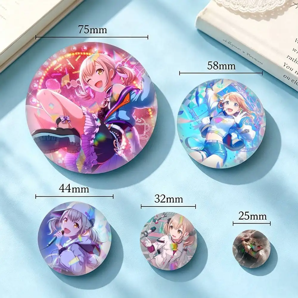 Vivid BAD S-SQUAD EDM PJSK 25 32 44 58 75mm Badges Personalized Round Brooches Pins Accessory Gift