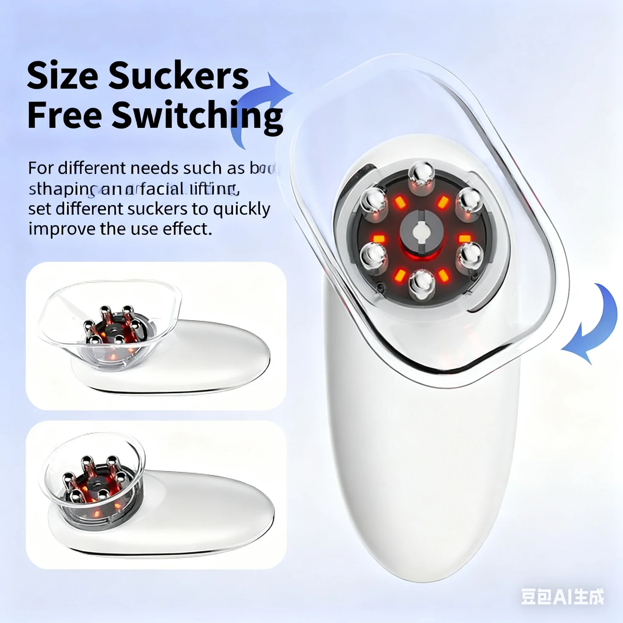 جهاز تدليك السيلوليت الكهربائي 3 في 1، آلة نحت الجسم 3 في 1 - 3 أوضاع آلة نحت الجسم القابلة للتعديل - الاستخدام المنزلي للحجامة T