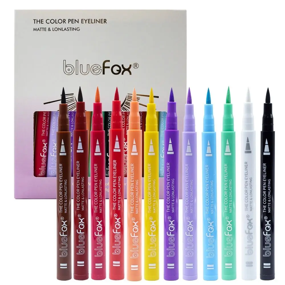 Wasserbeständiger, farbenfroher Eyeliner, langlebig, leicht zu reinigen, wasserfester flüssiger Eyeliner, hochpigmentierte Gesichtsfarbe