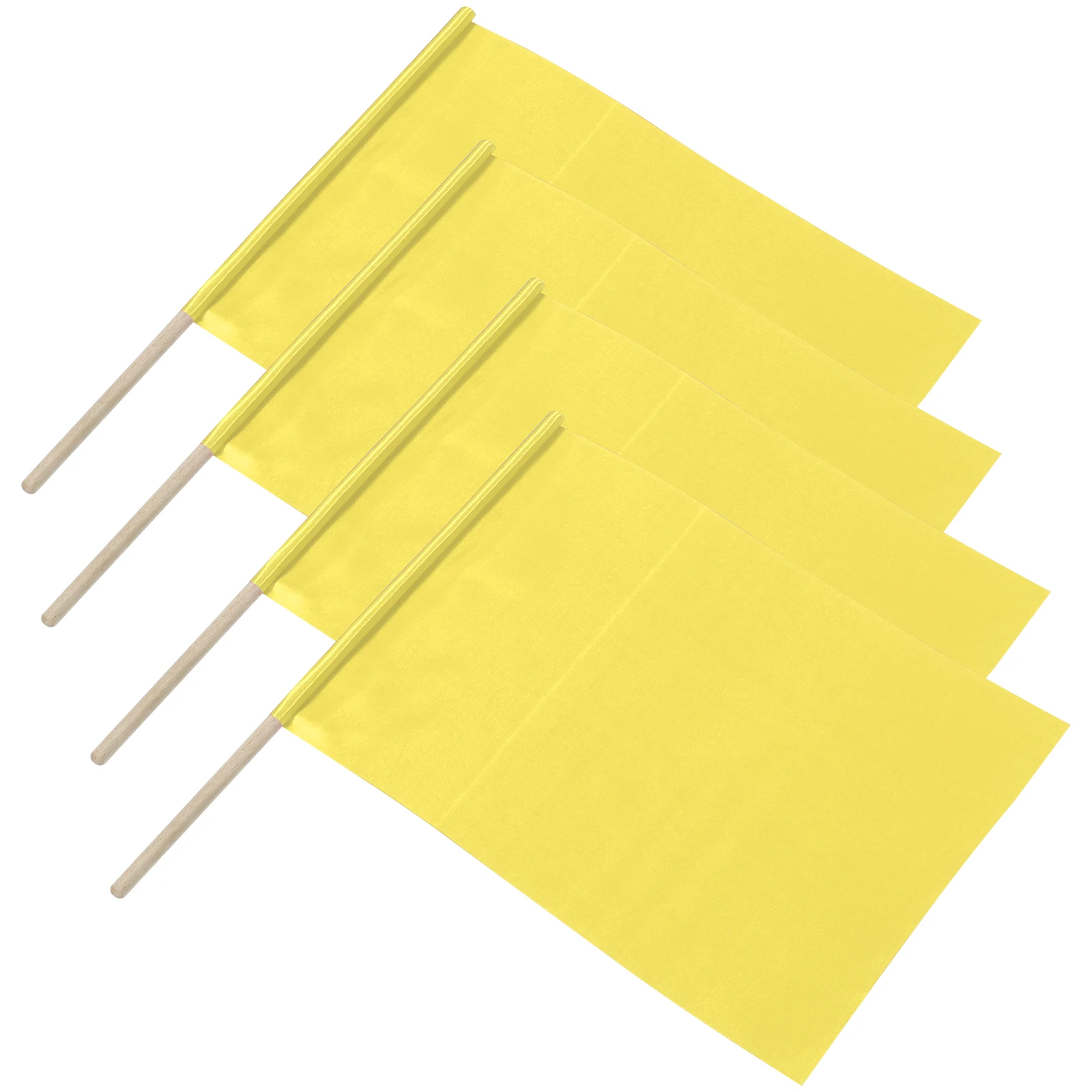 

4Pcs Match Signal Flags Reliable Referee Hand Flags for Sports Court Training Racing Events Football Competition Conducting Use