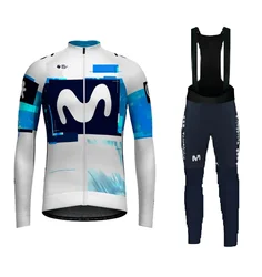 SPRING SUMMER 2025 MOVISTARful TEAM Cycling Jersey Long Sleeve Bicycle Clothing With Bib PANTS Ropa Ciclismo