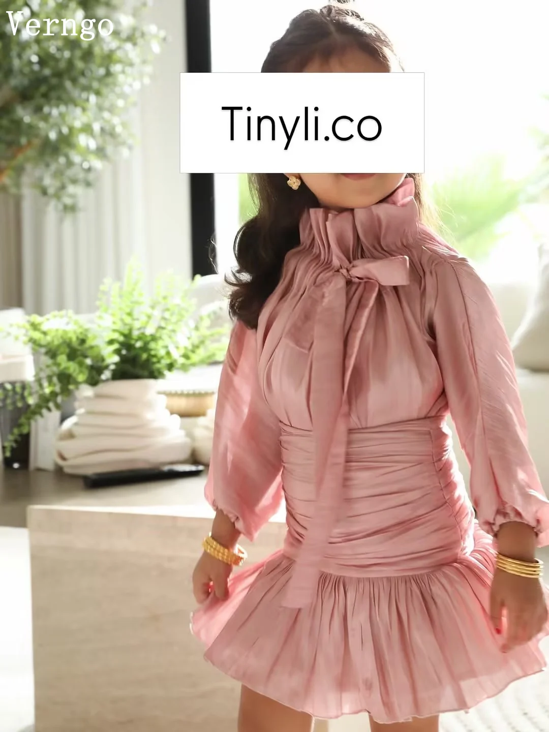 Verngo Elegant Lavender Crepe Girl Formal Occsion Dress  A Line Tiered Formal Fit Arabia Prom Party Dress Customize - view 4
