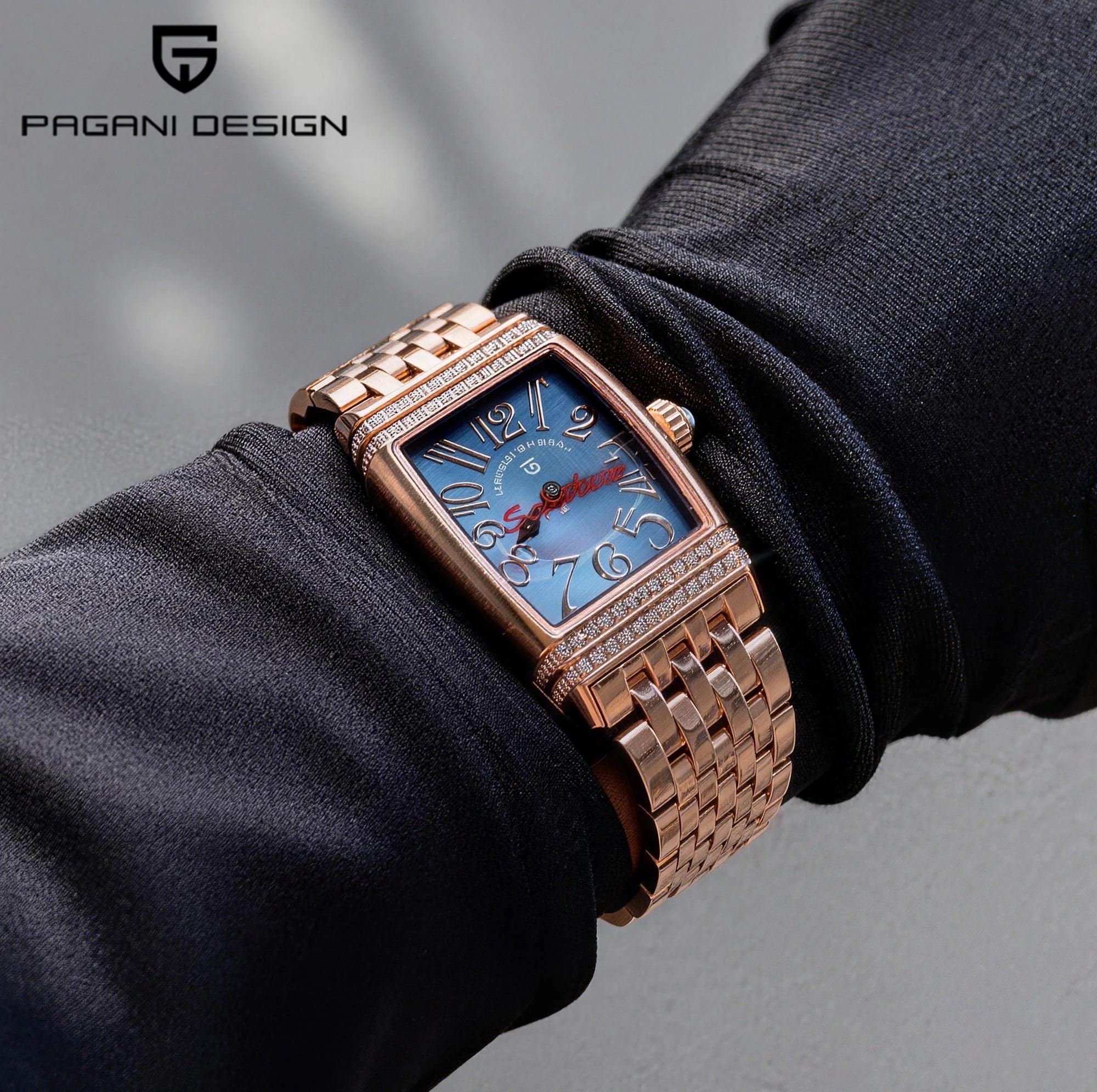 

Новые женские кварцевые часы PAGANI DESIGN 2026, водонепроницаемость 50 м, сапфировое стекло, безель с инкрустацией бриллиантами, подарочные наручные часы PD1737