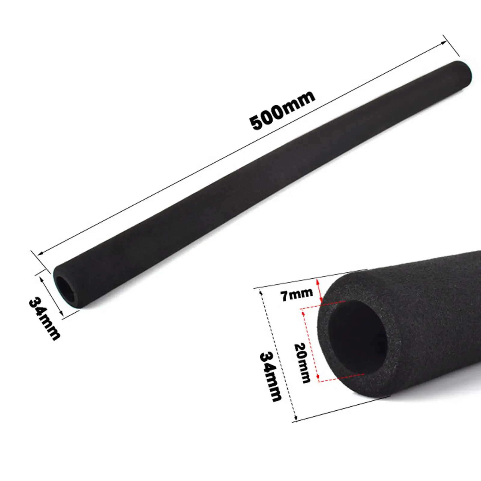MTB Butterfly Handlebar Sponge Grips 50cm Comfort Foam Bike Handlebar Covers for Long Distance Riding