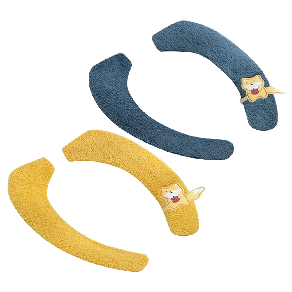 

2Pairs Toilet Seat Cover Warm Soft Fiber Bathroom Washable Supple Toilet Seat Pad Reusable Comfortable Cushion