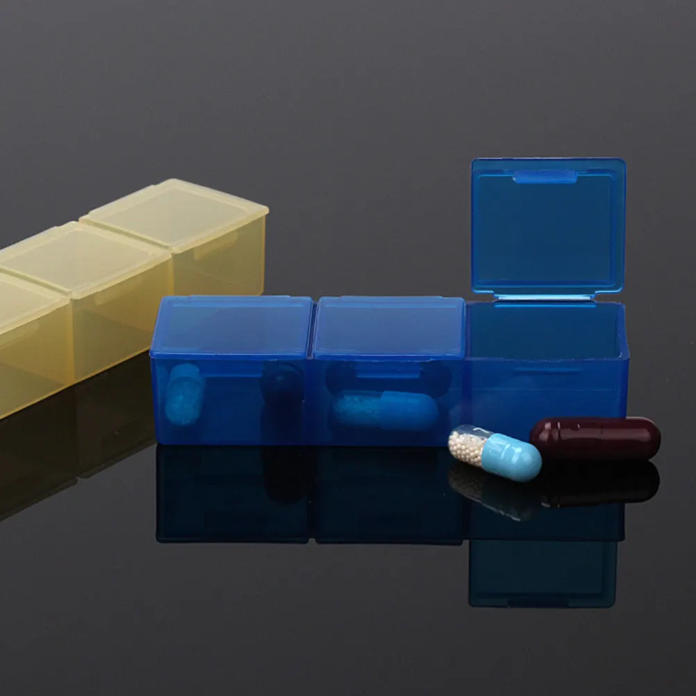 1Pcs Compact 21-Section Pill Organizer Strong Lightweight Storage Box Tablets Jewelry Ornaments Home Office