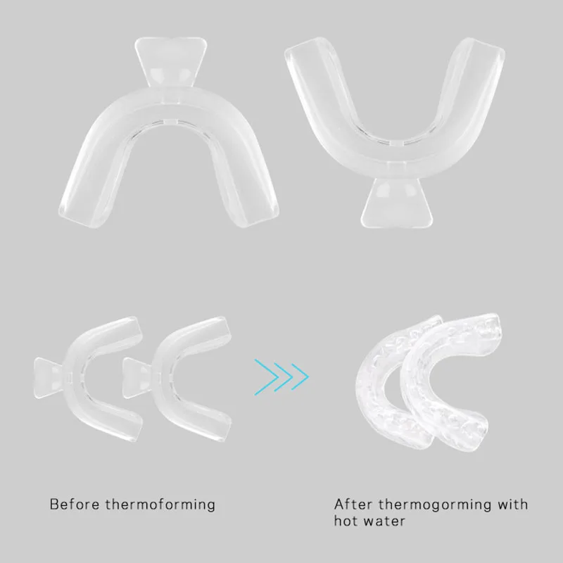 4Pcs/Set Multifunctional Thermoplastic Dental Mouth Guards Anti Snoring Bruxism Sleeping Mouth Guard Trays Whitening