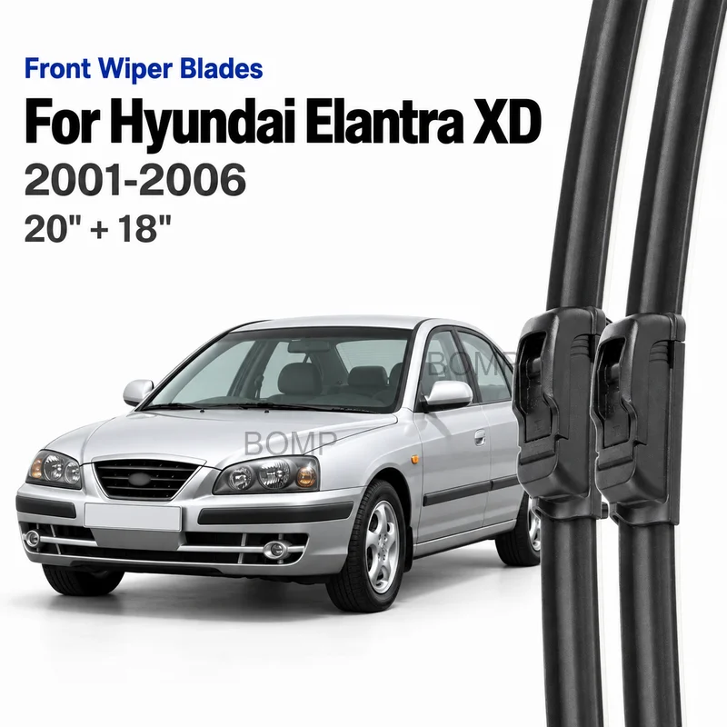 For Hyundai Elantra XD 2001-2006 Front Wiper Blades Windscreen Windshield Durable Brushes 20"+18" Car Accessories