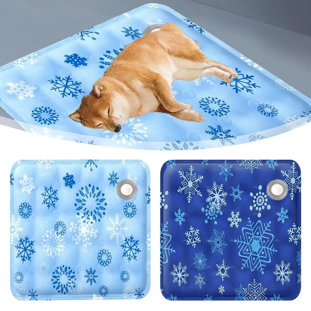 Summer Pet Cooling Pad Ice Crystal Gel Cool Down Cat Pad Collapsible Rectangle Pet Bed Comfy Resistance To Grasp Dog Accessories