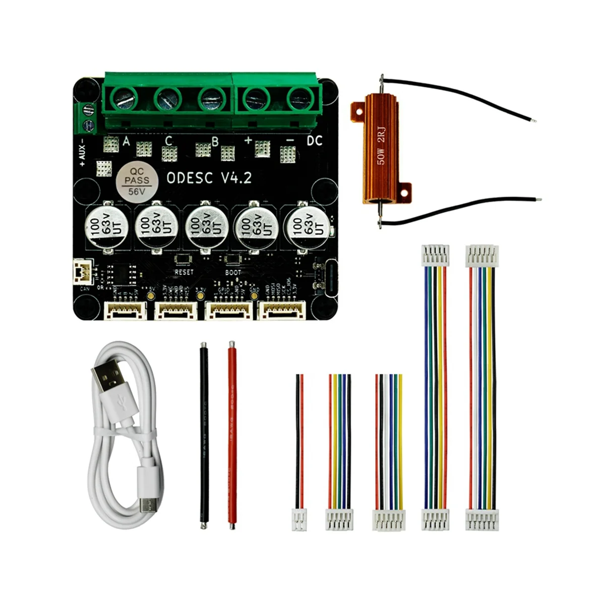 

Based on ODrive3.6 Upgrade Single-Drive High-Current High-Precision Brushless Servo Motor Controller - ODESC V4.2 56V