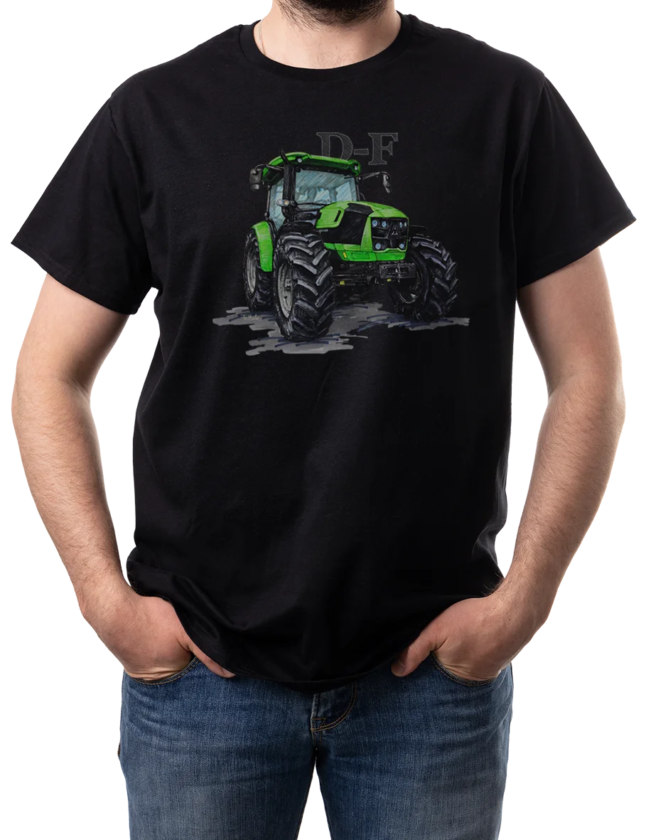 

German D-F Tractor T-Shirt 100% Cotton O-Neck Summer Short Sleeve Casual Mens T-shirt Size S-3XL