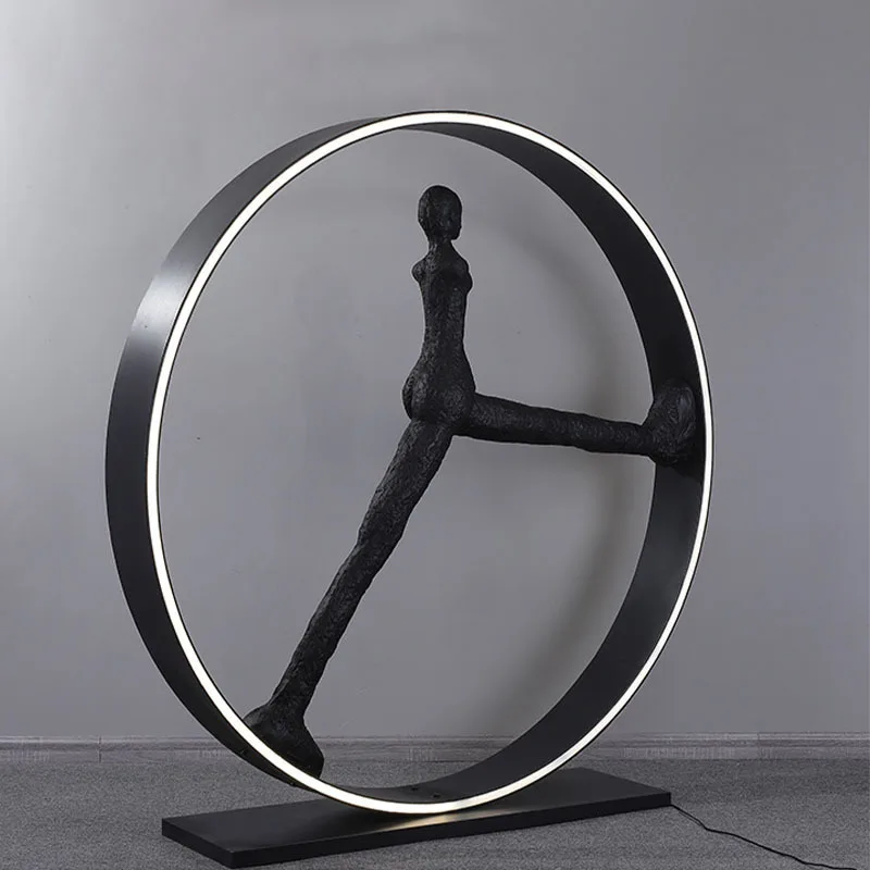 Creative hotel large-scale floor-to-ceiling ornaments Sales department Soft decoration FRP figure sculpture Interior abstract ar