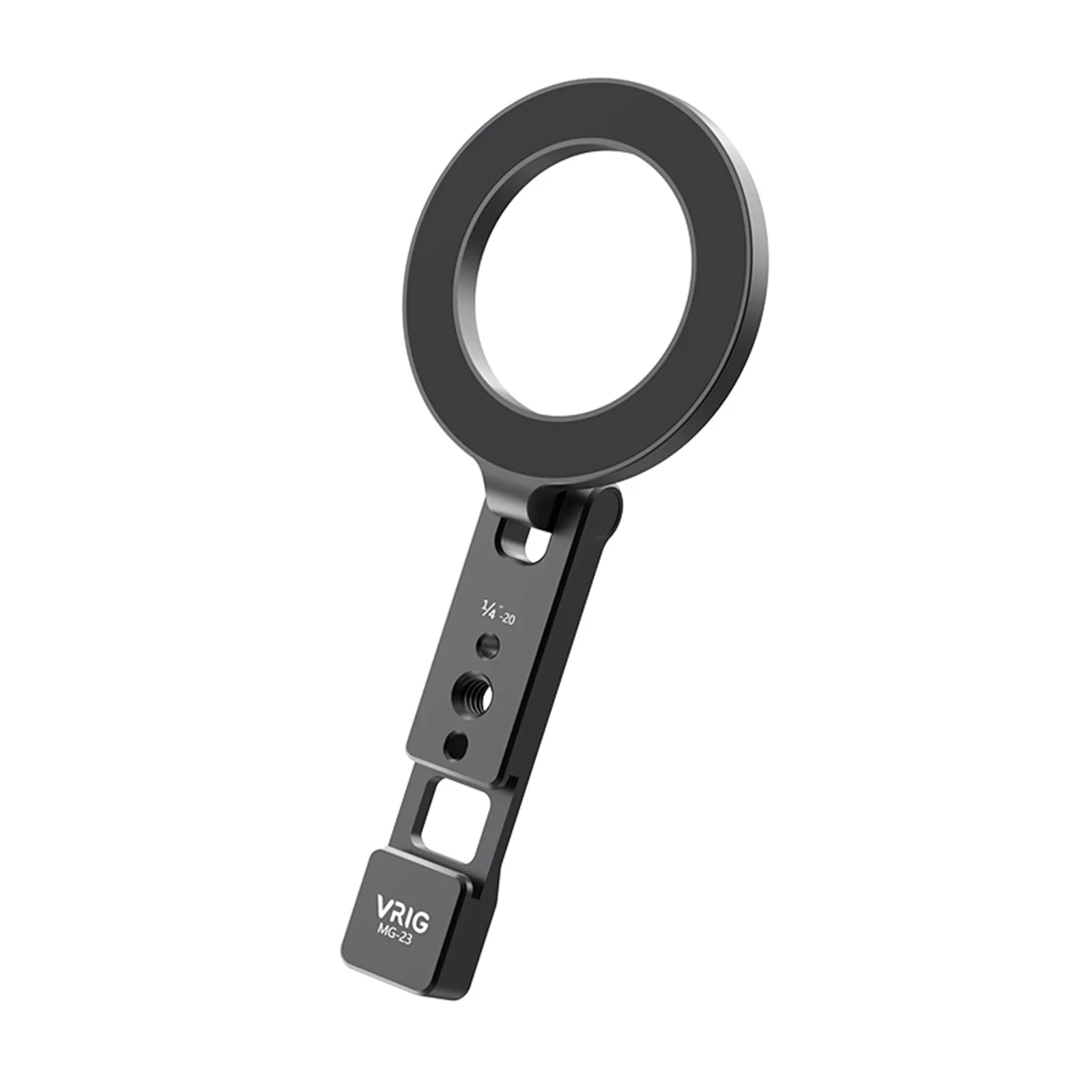 Travel Magnetic Mount - Vrig Foldable Mg-23 W/cold Shoe & Tripod Hole for On-The-Go Vloggers (Fits Pocket Tripods)