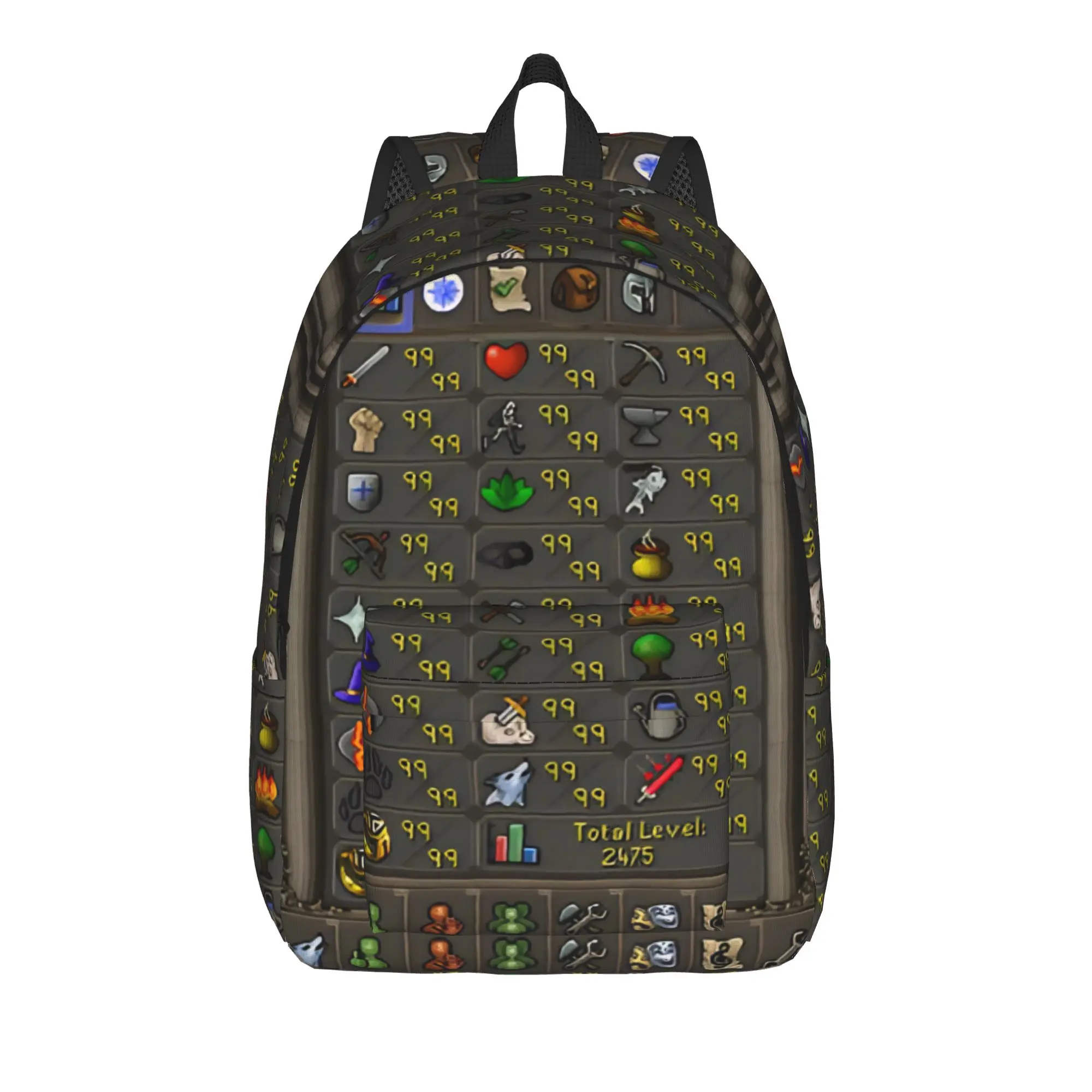 Old School RuneScapes Teenage Backpack Durable Student Work  Daypack for Men Women Laptop Canvas Bags