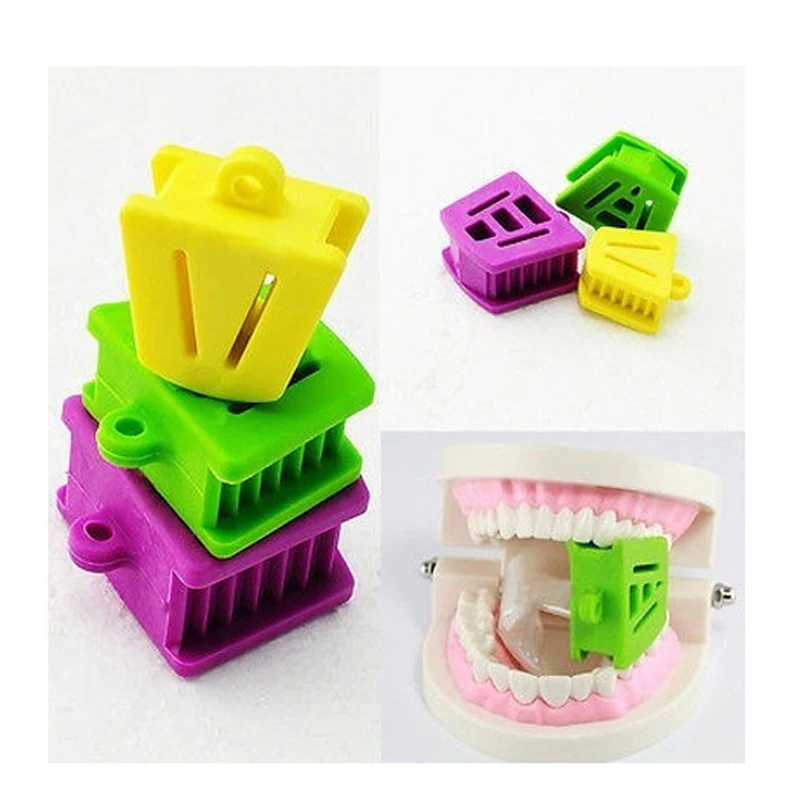 Dental Mouth Opener Occlusal Plastic Dental Bite Pad Teeth Prop Bite Rubber Retractor Latex Size S/M/L