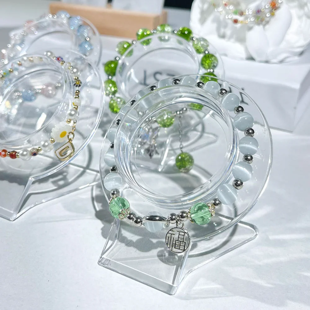 

Bracelet Acrylic Jewelry Display Stand Transparent Handmade Jewelry Counter Prop Design Plate Base Show Stand Exhibition Jewelry