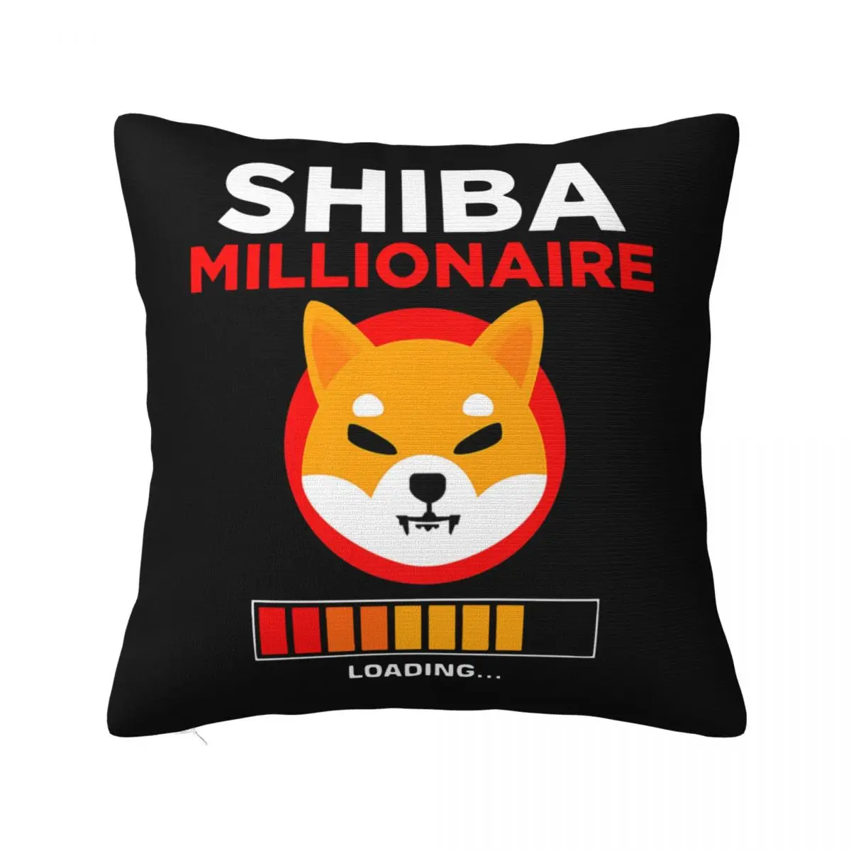 Shiba Inu Coin Token Shib Army HODL Crypto Pillowcases Home SHIB Millionaire Loading Cushion Cover Decorative Pillow Cover