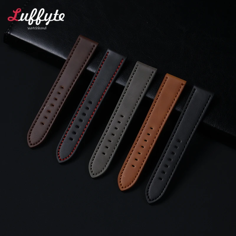 Fashion Leather Watch Bands Straps 18mm 20mm 22mm 24mm Universal Replacement Watchbands Bracelet Business Watches Accessories