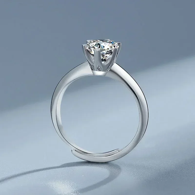 

Элегантный магазин, подарок на день рождения, 1 карат, обручальные кольца с муассанитом, PT950, платина VVS1, цвет D, женское кольцо с шестью зубцами