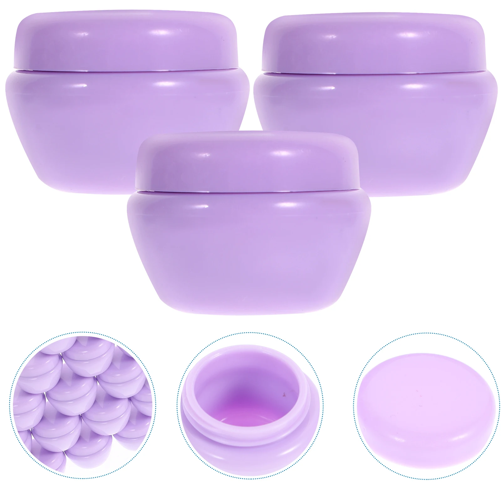 

40 Pcs Mushroom Cream Jar Sift-Proof Bottles Travel Containers Tiny Jars Plastic Moisturizer Liquid Lip Scrub
