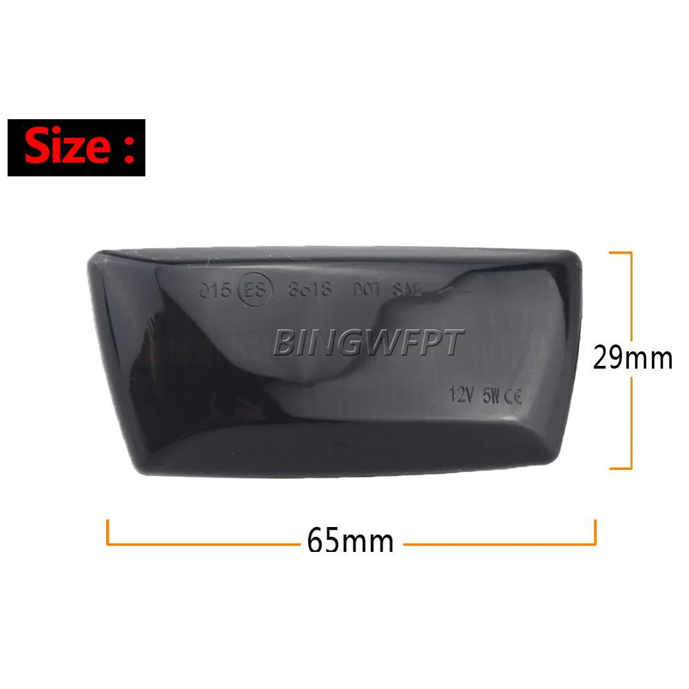 2PCS Dynamic LED Side Marker Light Sequential Turn Signal Blinker Lamp For Opel Astra H MK5 2004-2014 Zafira B MK2 2005-2014