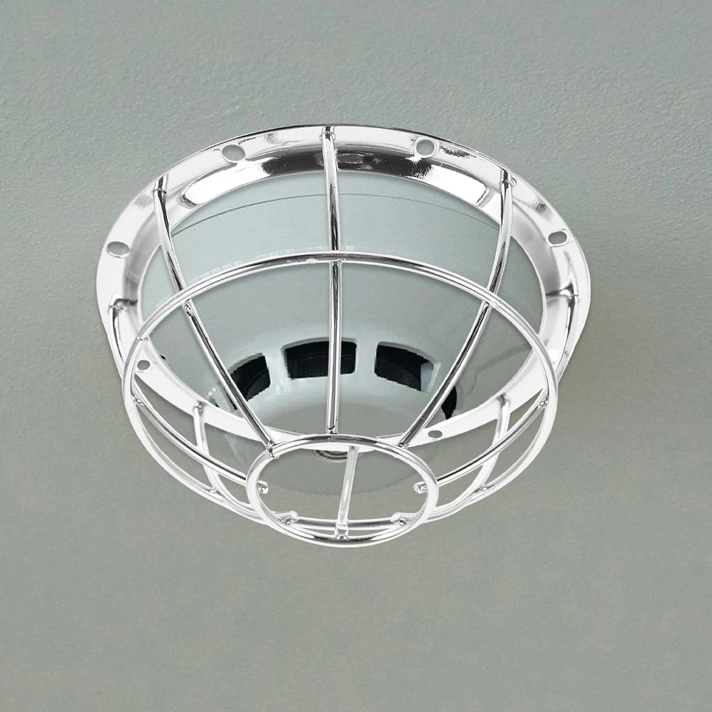 2 قطعة غطاء شبكة استشعار الدخان الفولاذ المقاوم للصدأ الثقيلة الحرس لأجهزة إنذار الحريق سلك غطاء للحماية استبدال قفص #5