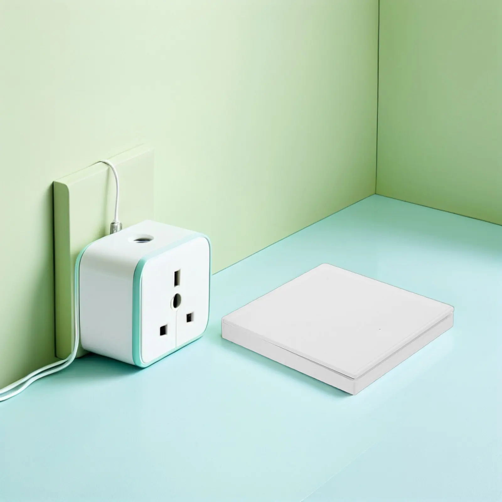 1Set Wireless Remote Light Switch No Wiring Mini Self Adhesive Control for Bedroom Living Room Wireless Outlet Switch Remote