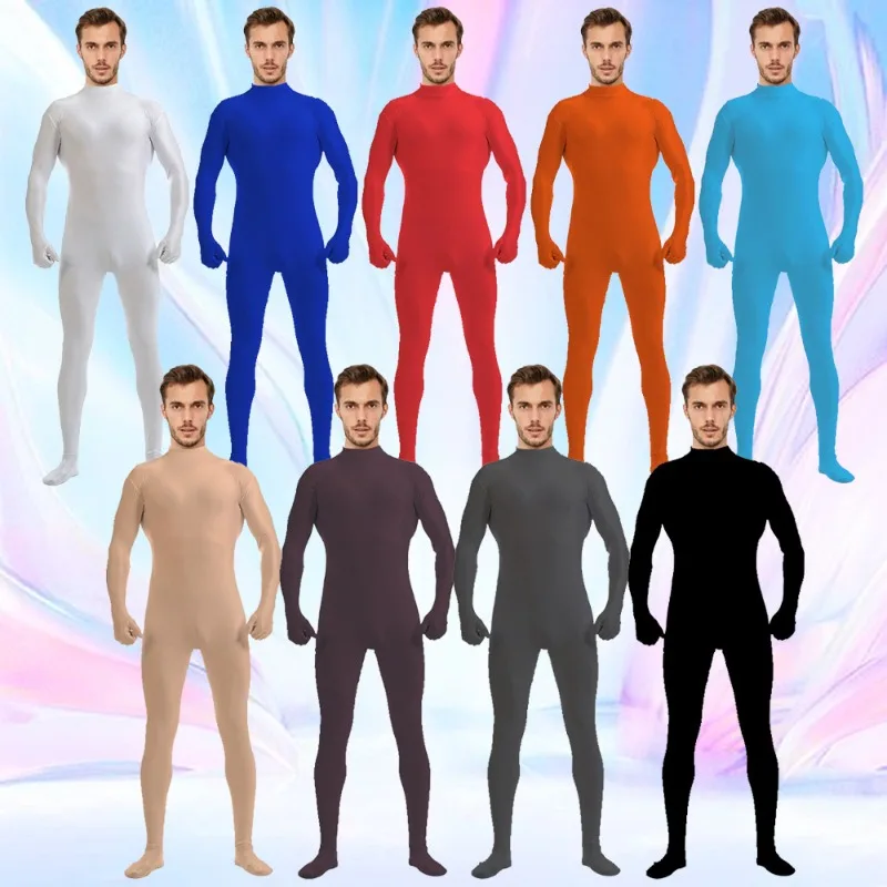 Erwachsenen-Spandex-Ganzkörperanzug, Hautenges Jumpsuit, Zentai-Anzug, Bodysuit, Halloween-Kostüm für Damen und Herren, Tanz-Unitard, Party-Tanzkleidung