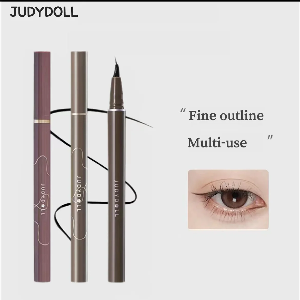 Judydoll Liquid Eyeliner Pencil Waterproof 24 Hours Long Lasting Extremely fine Makeup Smooth Superfine Eye Liner Pen