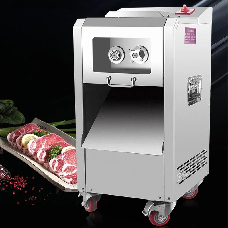 

Commercial Meat Cutter For Fresh Meat Vegetable Slices Cut Silk Stainless Steel AutomaticMeat Slicer