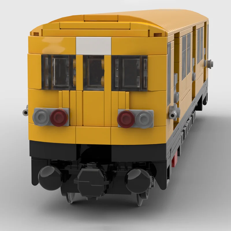 NIEUWE 884 STUKS Creatieve Gele Metro Trein Technische Bakstenen Aanpassen Model Display Blok Speelgoed Voor Kinderen DIY Montage Verrassingsgeschenken