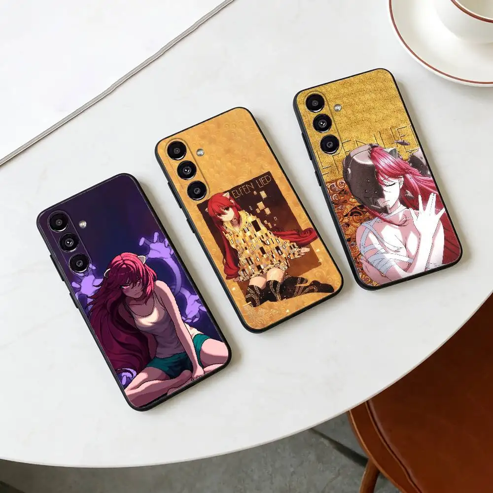 

E-Elfen Lied L-Lilium Lucy Phone Case For Samsung Galaxy A13,21s,22,31,32,52,53,71,72,73,Soft Black Cover