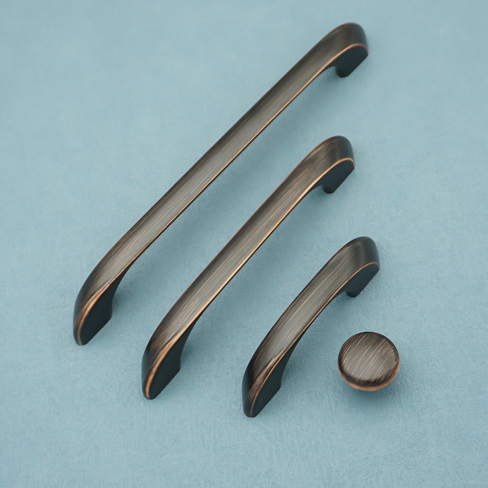 Vinatge Dual Hole Centers Cabinet Pull Handle Retro Simple Wardrobe Pulls Antique Black with Copper Adjustable Cupboard Knobs