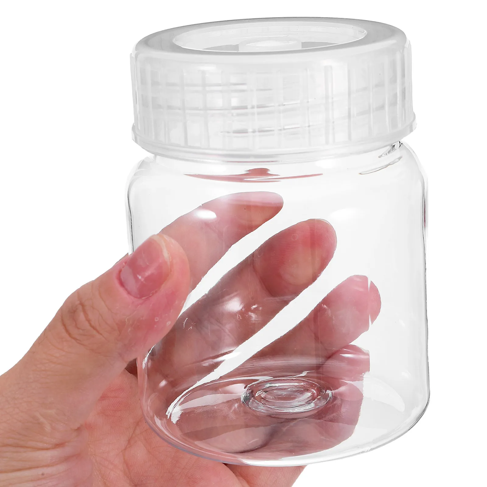 

4Pcs Wide Mouth Laboratory Sample Bottles 240Ml Plastic Reagent Containers for Water Testing Tissue Culture Classroom