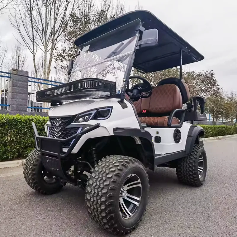 New Design 4 Seater Electric Lifted 4000W Motor Golf Car 4 Wheel Vehicles Trolley Street Legal Golf Cart For Sale