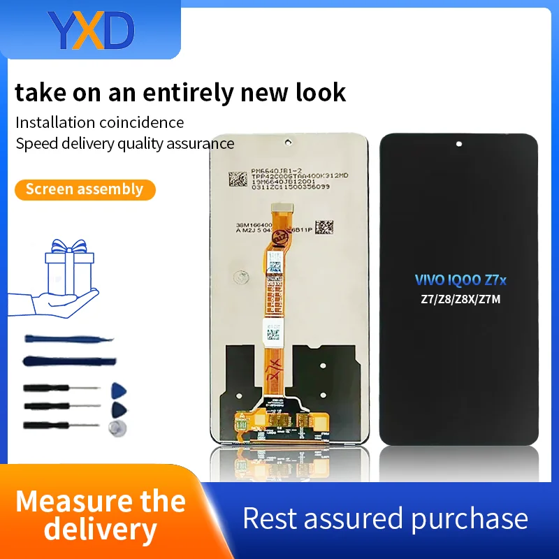 Factory Price 6.64 Inch IQOO Z8 Z7 Z8X V2270A IQOO Z7x V2272A LCD Display Touch Screen Digitizer Assembly Replacement