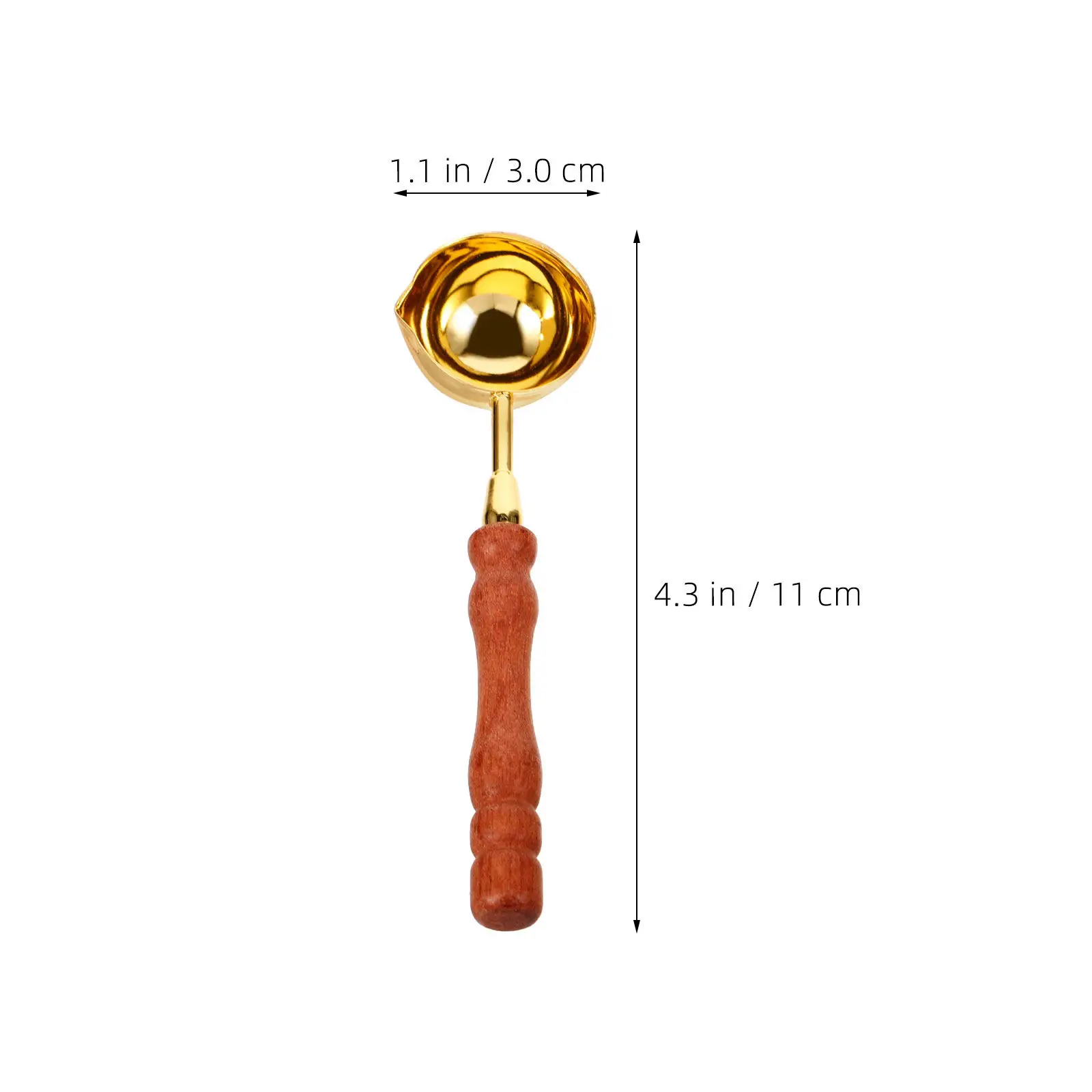2Pcs Retro Wax Seal Stamp Spoons Vintage Metal Wax Mixing Spoons Seal Scoop for Envelope Sealing Wedding Invitations