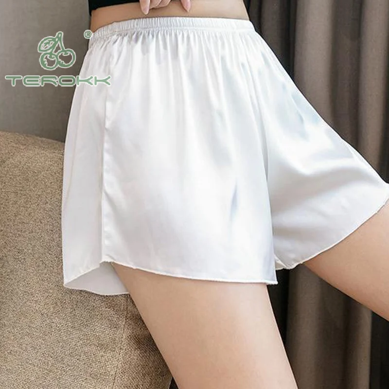 Fashion Casual High Waist Safety Shorts Summer Loose Lace Satin Home Comfortable Shorts For Women Girls Under Skirt Panties