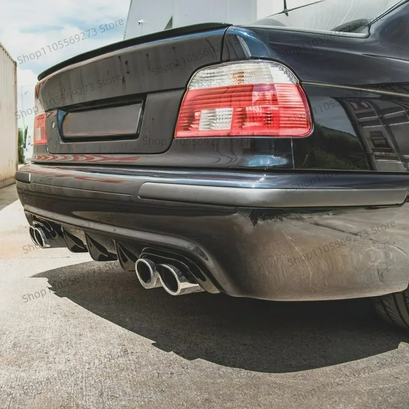 For Bmw E39 M-Tech Maxton Style Gloss Black Rear Bumper Diffuser 520i 523i 530i 540i M Sport 1998-2003 OEM Replace Bodykits