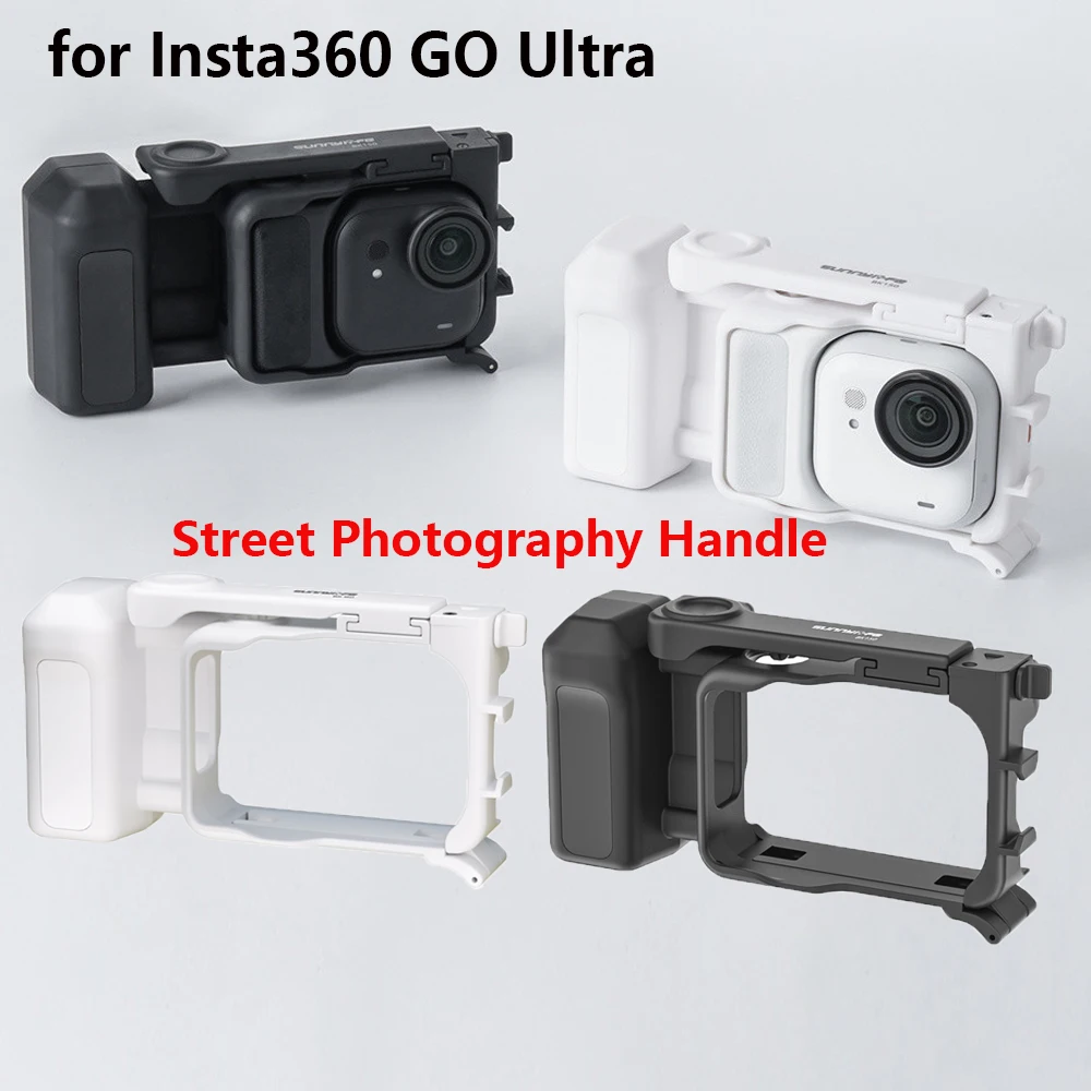 

For Insta360 GO Ultra Grip Kit Camera Plastic Frame Case For Insta 360 GO Ultra Street Photography Handle Rabbit Cage Parts