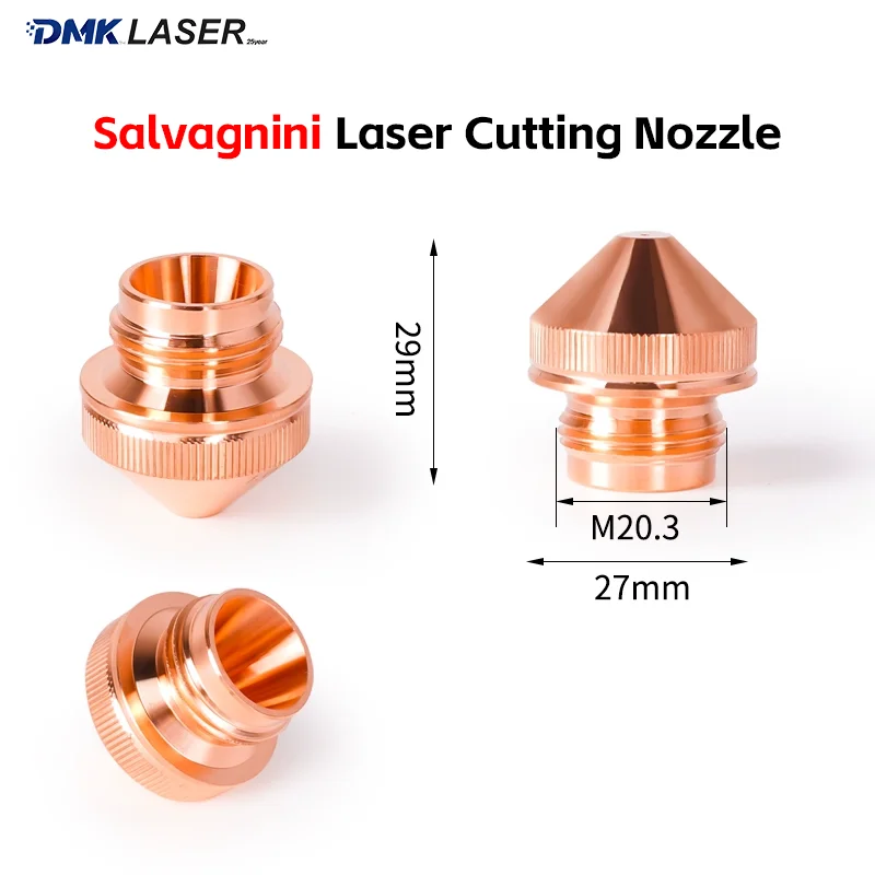 Salvagnini Laser Cutting Copper Nozzle D27 M20.3 H29 High Dynamic Fiber Laser Cutter Machine Cut Head Nozzles L5